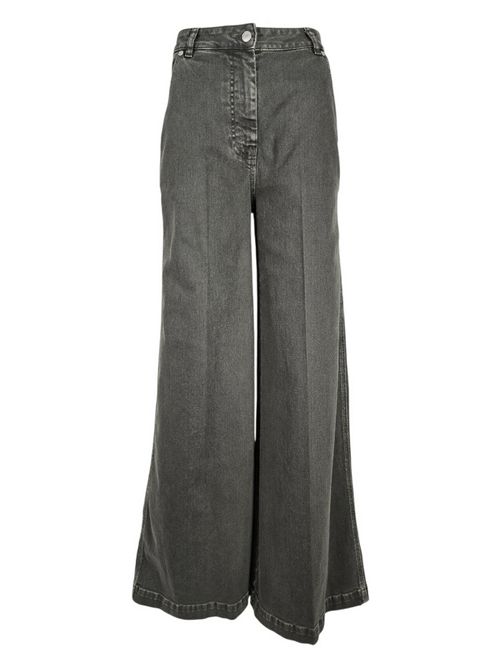 pantalone donna largo bull denim militare ( Nude ) | 1103W2561812